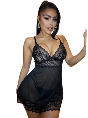 Daisy - Sexy Sleepwear Deep-V Night Dress, a blend of allure and comfort