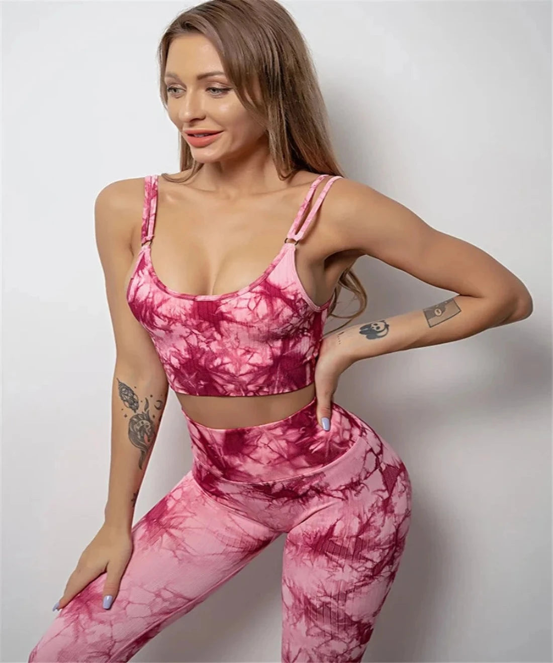 Hassiba - Stylish Seamless Tie Dye Sport Set