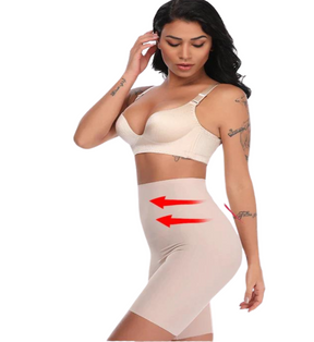 Flaunt Your Curves with Confidence: Halle's Power Shorts - High-Waist Body Shaper for Women. Experience Phenomenal Lightweight Comfort and Ultra-Breathable Shapewear Control Pant