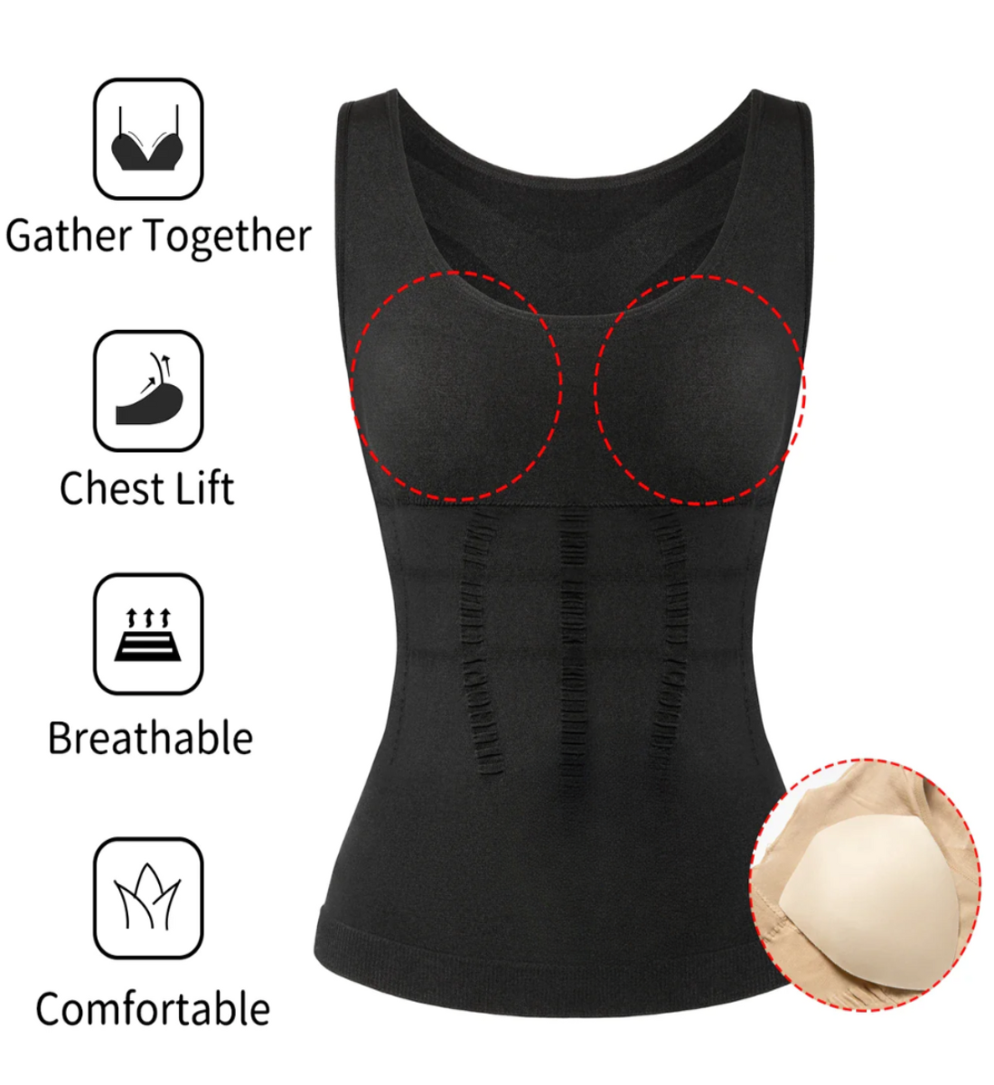 Jenna's Ultimate Padded Bra Body Shaper , Your Secret to Effortless Elegance and Unmatched Comfort!