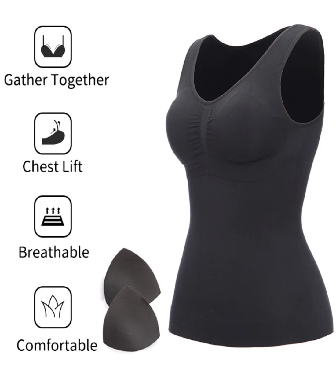 Jessica's Curves: BH-Tanktop mit herausnehmbarem Shaper 