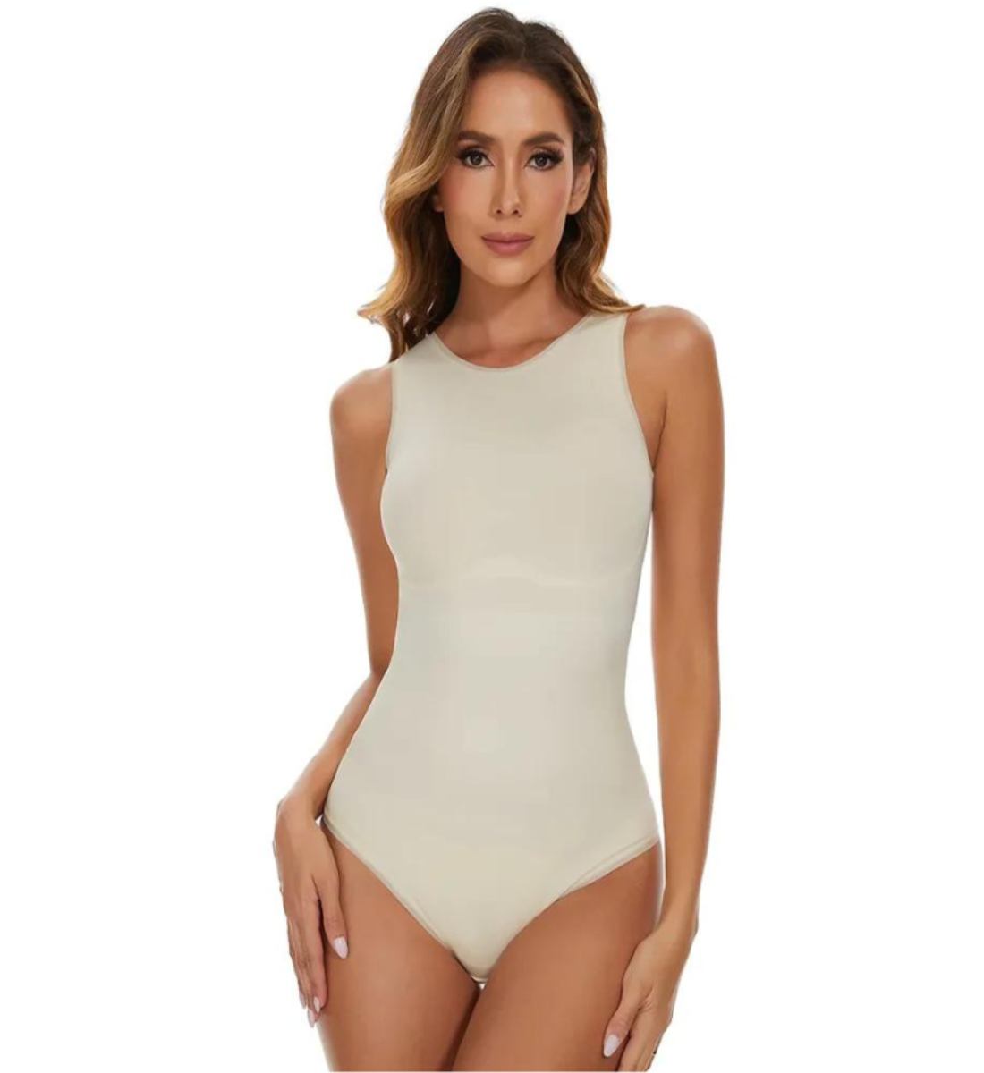 Revitalize Your Confidence: Kate's Sexy Sleeveless Bodysuit - Empowering Scoop Neck, Thong Waist Trainer, and Corset Magic for a Slimming, Contoured, and Irresistibly Confident You!