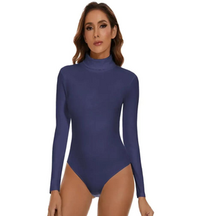 Marilyns Thermo-Bodysuit mit hohem Kragen – Freuen Sie sich über kuschelige Eleganz mit bequemen langen Ärmeln für Selbstvertrauen bei kaltem Wetter! 