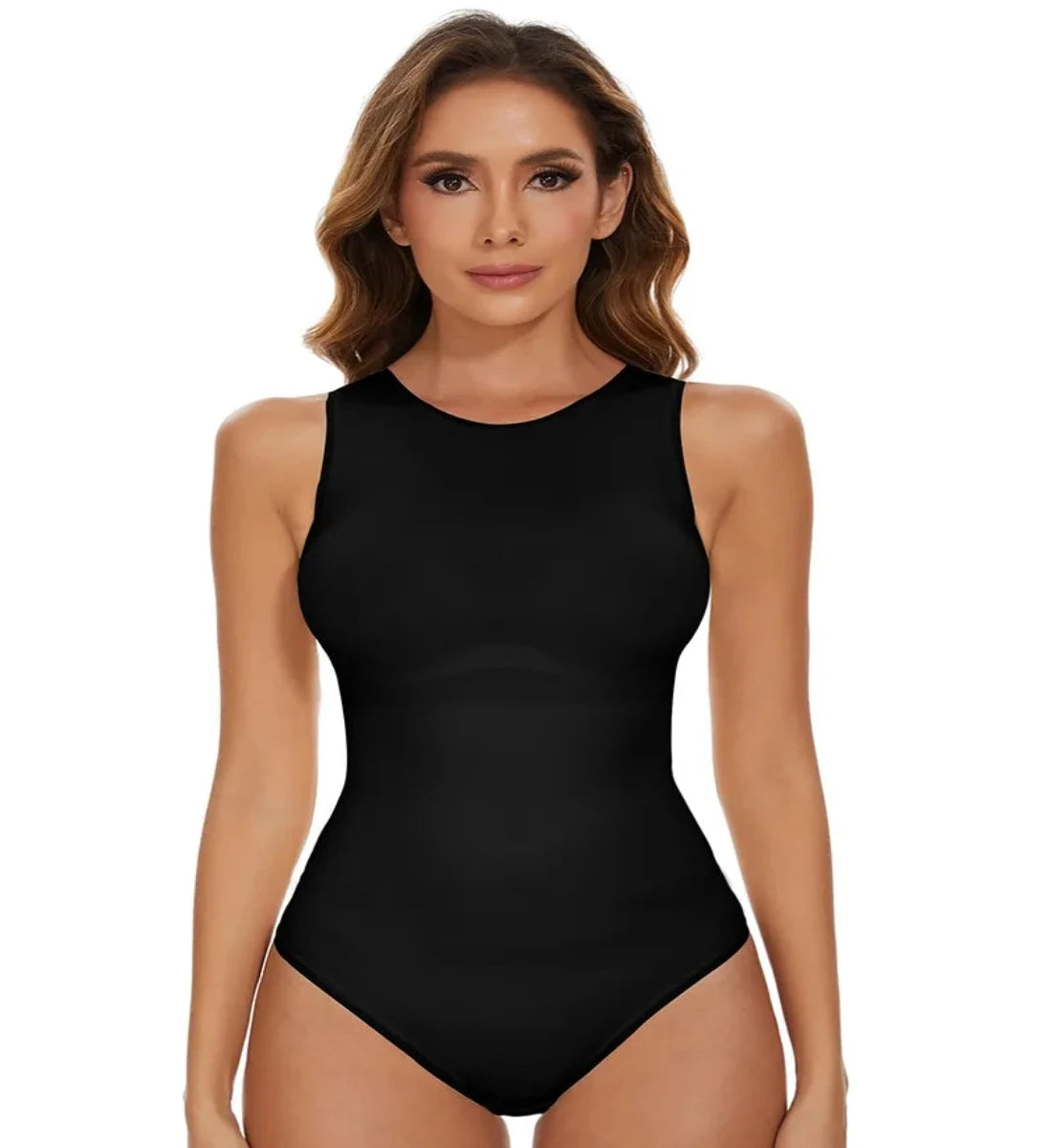 Revitalize Your Confidence: Kate's Sexy Sleeveless Bodysuit - Empowering Scoop Neck, Thong Waist Trainer, and Corset Magic for a Slimming, Contoured, and Irresistibly Confident You!