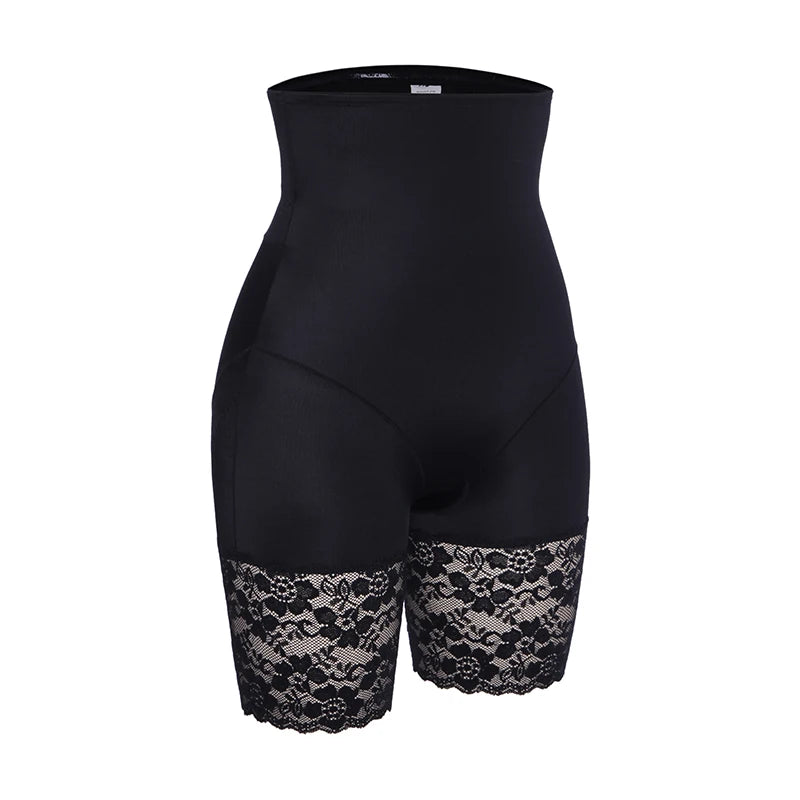 Sculpted Elegance: Angelina's High-Waisted Body Shaper Shorts – Embrace Confidence with Lace Detailing, Tummy Control, Waist Training, and Butt-Lifting Slimming Technology!