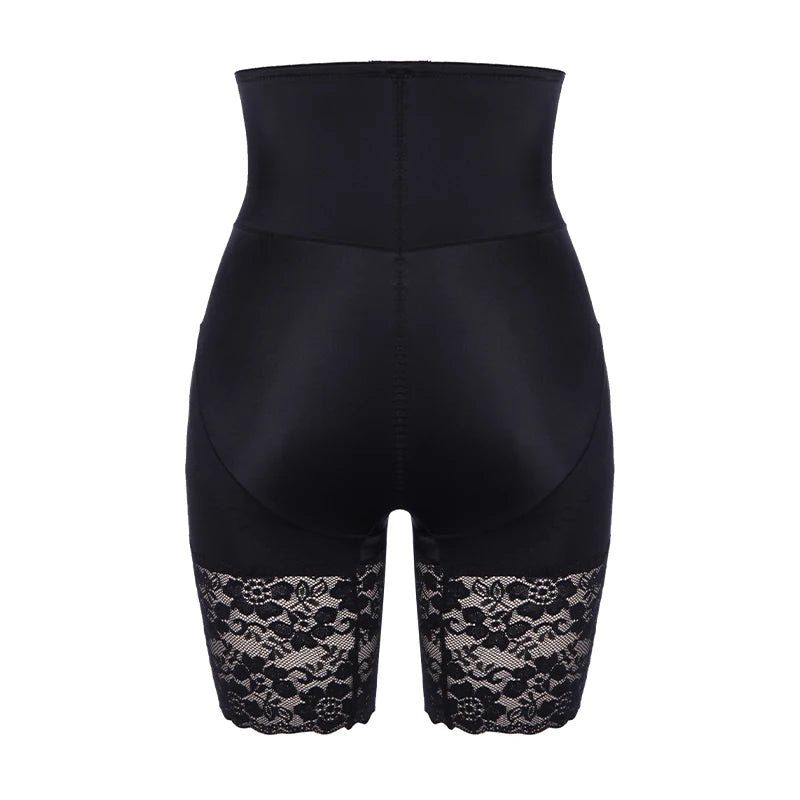 Sculpted Elegance: Angelina's High-Waisted Body Shaper Shorts – Embrace Confidence with Lace Detailing, Tummy Control, Waist Training, and Butt-Lifting Slimming Technology!