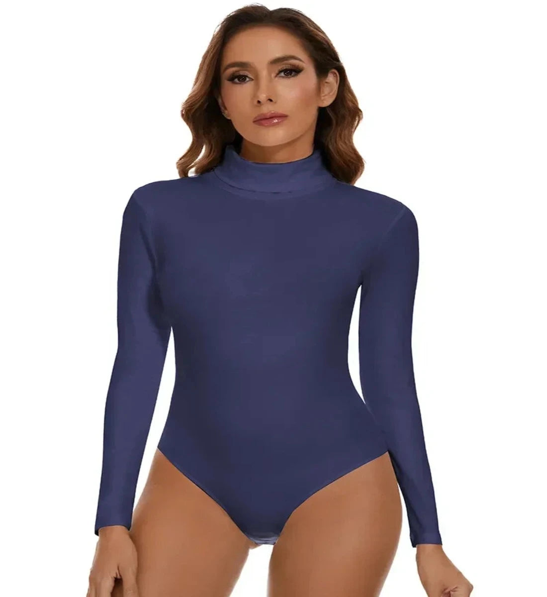 Marilyns Thermo-Bodysuit mit hohem Kragen – Freuen Sie sich über kuschelige Eleganz mit bequemen langen Ärmeln für Selbstvertrauen bei kaltem Wetter! 