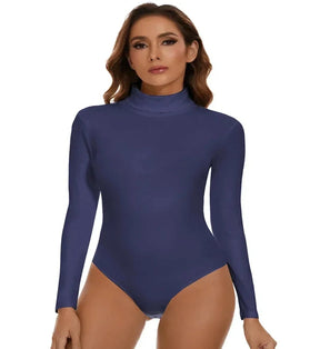 Marilyn's High Collar Thermal Bodysuit – Embrace Cozy Elegance with Long Sleeve Comfort for Cold Weather Confidence!