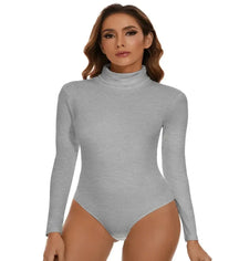 Marilyn's High Collar Thermal Bodysuit – Embrace Cozy Elegance with Long Sleeve Comfort for Cold Weather Confidence!