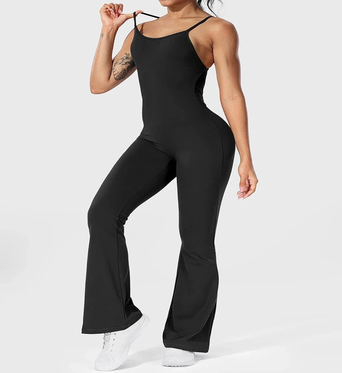 Madison - Sleeveless Scrunch Butt Jumpsuit: Backless, Bodycon Fit