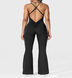 Madison - Sleeveless Scrunch Butt Jumpsuit: Backless, Bodycon Fit