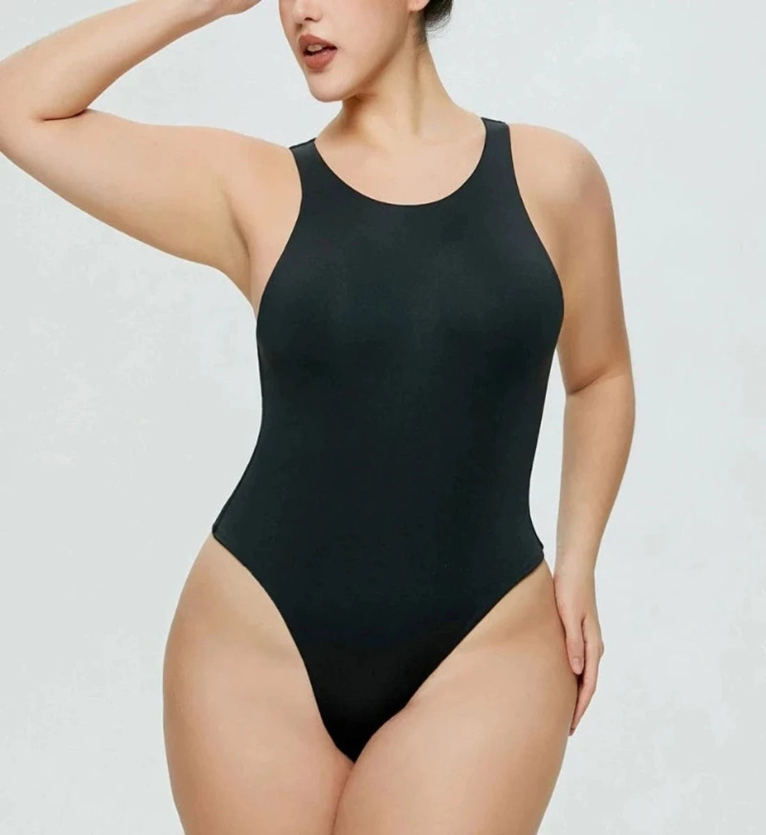 Sculpt and Shine: Charlize - Embrace Your Curves with the Allure of Soft Body-Hugging Bodysuit Tank Tops – Seamless Elegance, Irresistible Sculpting, and Sleeveless Confidence Await!