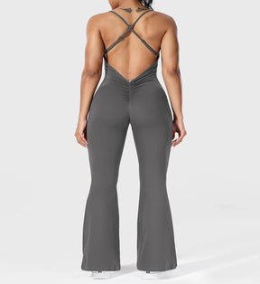 Madison - Sleeveless Scrunch Butt Jumpsuit: Backless, Bodycon Fit