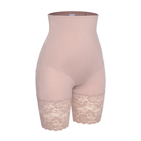 Sculpted Elegance: Angelina's High-Waisted Body Shaper Shorts – Embrace Confidence with Lace Detailing, Tummy Control, Waist Training, and Butt-Lifting Slimming Technology!