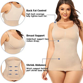 Megan's Camisole : with Built-in Bra for Unparalleled Tummy Control and Shapewear Elegance!