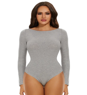 Elizabeth's Allure Collection - Long Sleeve Bodysuit for Irresistible Charm and Cozy Comfort!