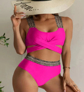 Farrah - Two Piece Cross Wrap Bathing Suit