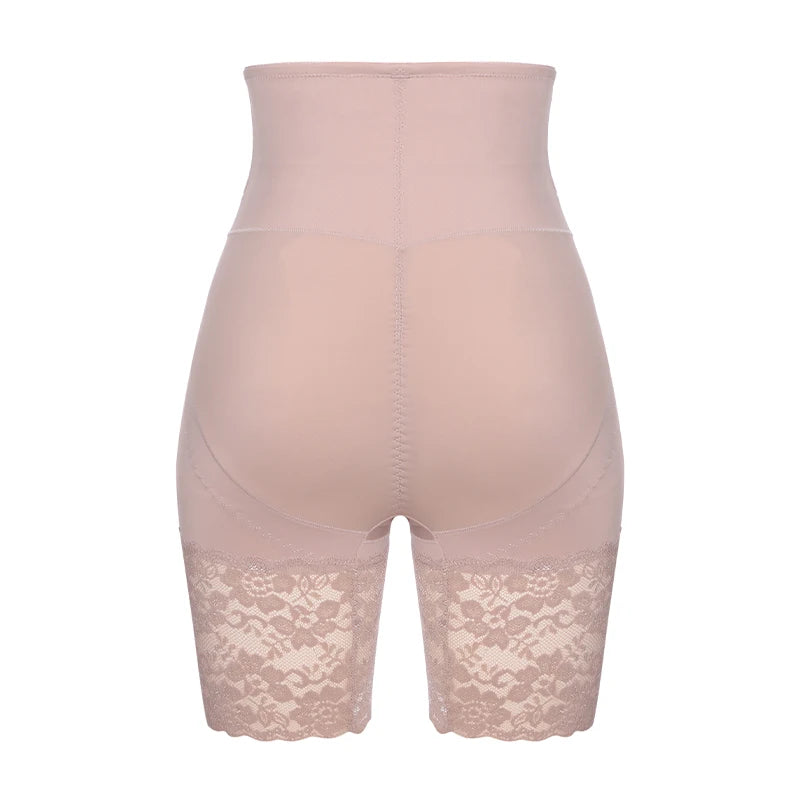 Sculpted Elegance: Angelina's High-Waisted Body Shaper Shorts – Embrace Confidence with Lace Detailing, Tummy Control, Waist Training, and Butt-Lifting Slimming Technology!