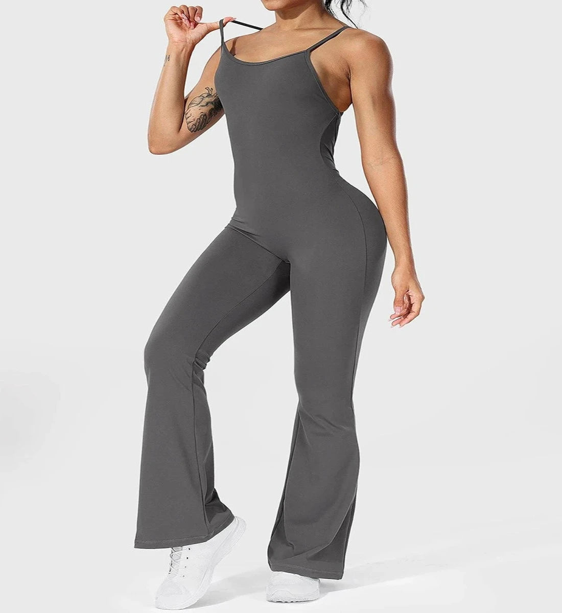 Madison - Sleeveless Scrunch Butt Jumpsuit: Backless, Bodycon Fit