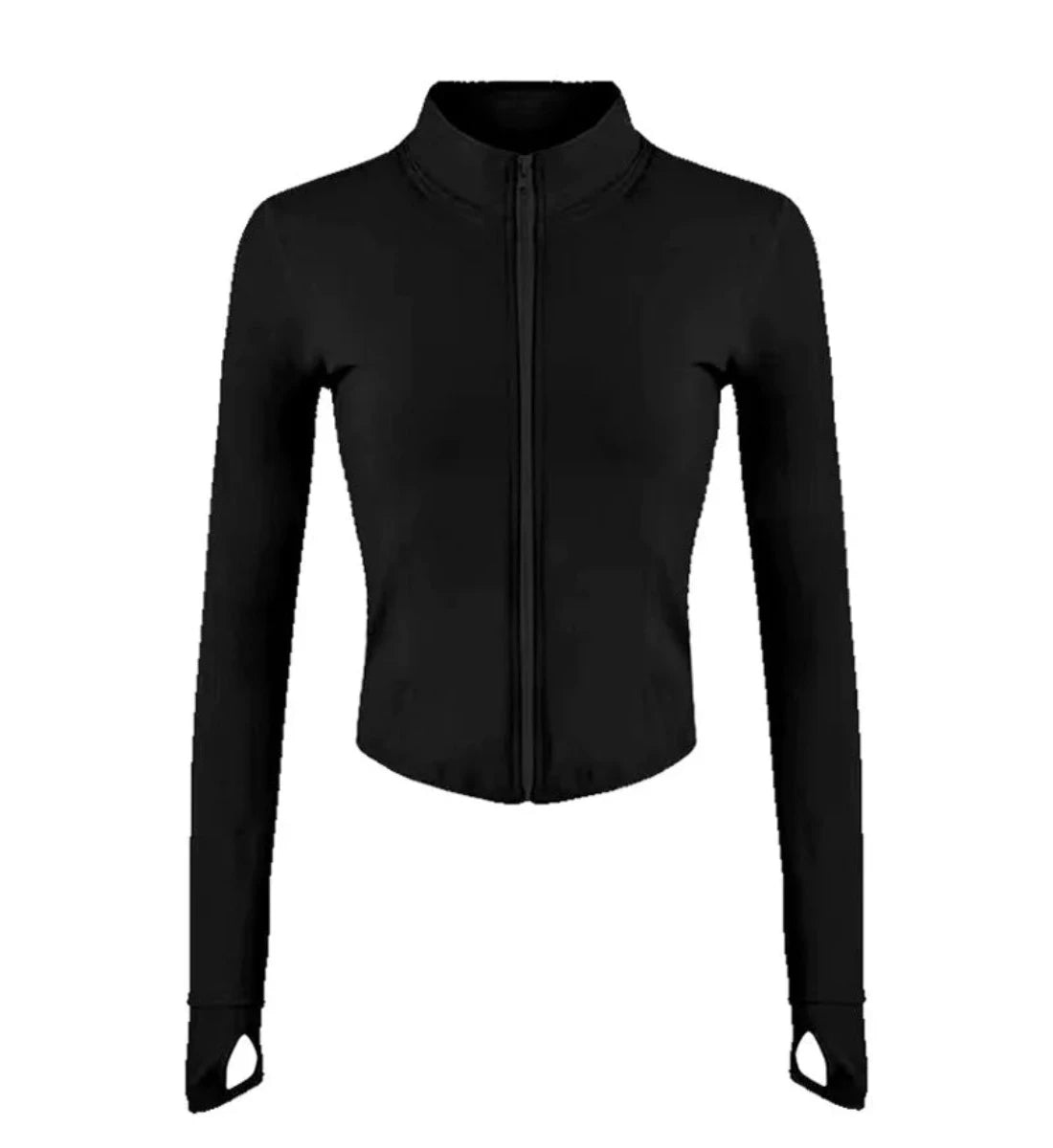 Teresa - Versatile Zipper Long Sleeve Sports Crop Top