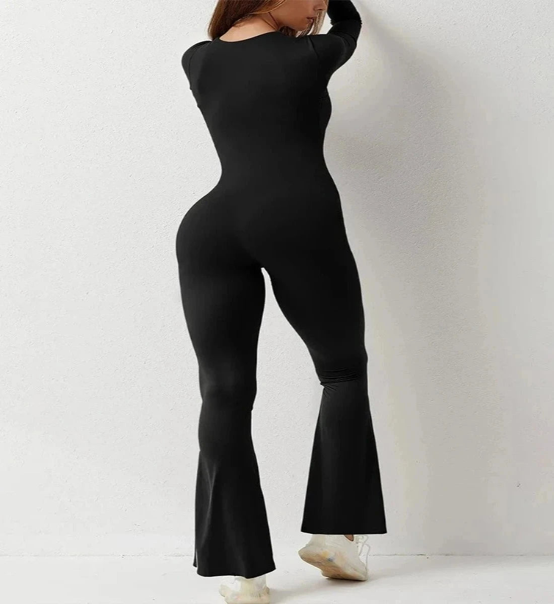 Abigail - Long Sleeve Square Neck Jumpsuit