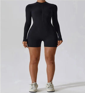 Victoria - Sleek and sexy zipper long sleeve boilersuit