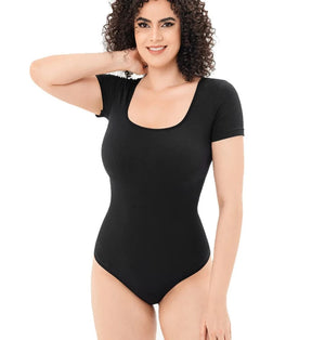 Sculpt and Slay with Faye: Seamless Short Sleeve Bodysuit - Tummy Control, Thong Shapewear, Your Ultimate Body Shaper for Irresistible Confidence!