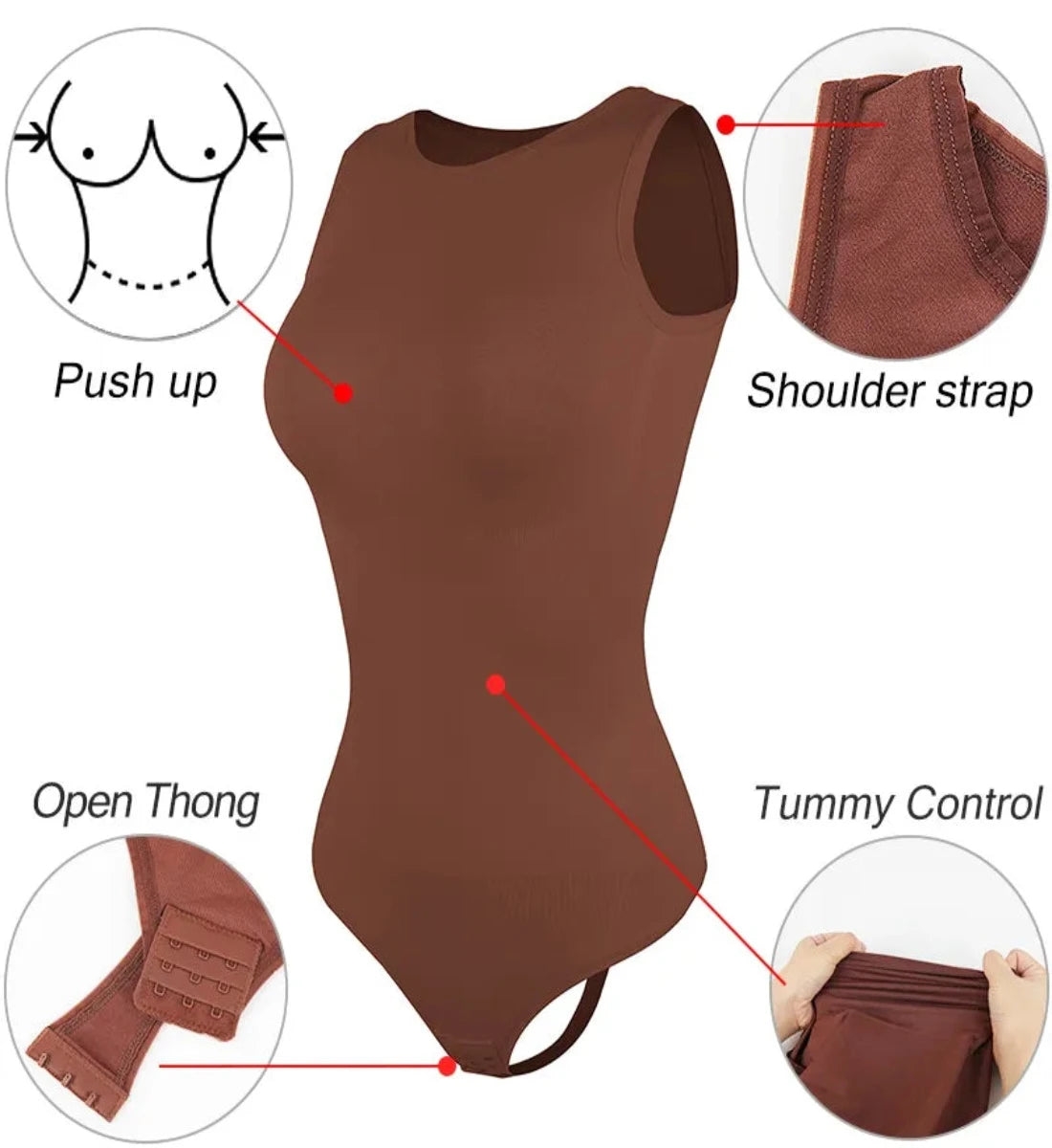 Beleben Sie Ihr Selbstvertrauen neu: Kates sexy ärmelloser Bodysuit – Stärkender Rundhalsausschnitt, Tanga-Taillentrainer und Korsett-Magie für ein schlankeres, konturierteres und unwiderstehlich selbstbewusstes Ich! 