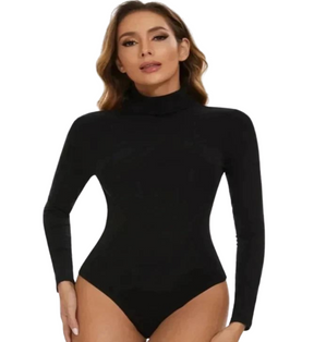 Audrey's Sexy Bodysuit Shapewear – V-Neck Elegant, Long Sleeve Allure, Tummy Control Mastery for Irresistible Slimming Sensation!